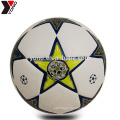 Official size5 PU leathered soccer ball football with customized logo and printings